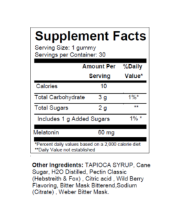 Melatonin Max 60mg Gummies – Mixed Berry